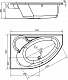 Cersanit Акриловая ванна Kaliope 153x100 L ультра белая – картинка-6