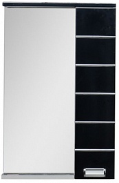 Aquanet Зеркальный шкаф "Доминика 55" черный – фотография-4