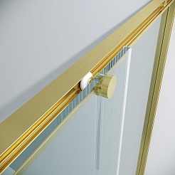 Grossman  Душевой уголок Galaxy 100x90x195 профиль золото сатин стекло прозрачное – фотография-9