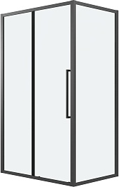 Grossman Боковая стенка Cosmo 70x195 профиль черный матовый стекло прозрачное – фотография-2