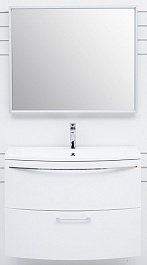De Aqua Мебель для ванной Лонг 90, зеркало Алюминиум – фотография-1