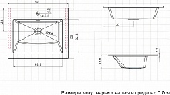 Aquanet Тумба с раковиной Lino 60 подвесная белая матовая – фотография-8