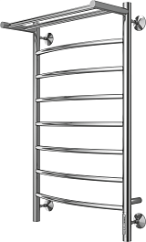 Terminus Полотенцесушитель электрический Классик П8 500x850 с полкой хром – фотография-2