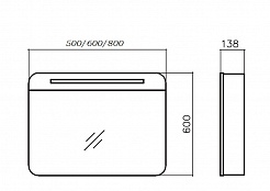 BelBagno Мебель для ванной ENERGIA 1000 Bianco Lucido, подсветка – фотография-8