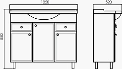 Comforty Мебель для ванной Сочи 100 белая – фотография-23