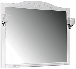 ASB-Woodline Зеркало для ванной "Флоренция 105" патина, серебро, массив ясеня – фотография-1
