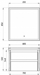 ASB-Woodline Мебель для ванной Лорена 80 подвесная grigio – фотография-17
