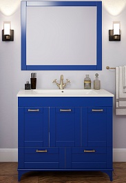 Sanflor Мебель для ванной Ванесса 95/2 Piano синяя – фотография-1