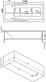 Bas Акриловая ванна Эвита 180x85 с гидромассажем – фотография-4