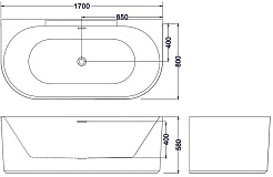 Esbano Акриловая ванна Aruba SM 170x80 белая – фотография-5