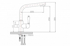 Zorg Смеситель для кухни "Clean Water ZR 313 YF-33" песок – фотография-2