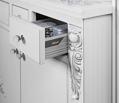 Водолей Мебель для ванной "Версаль 120" белая/серебро – фотография-5