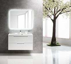 BelBagno Тумба с раковиной VITTORIA 1000 Bianco Lucido – фотография-7