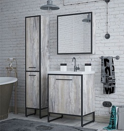 Corozo Мебель для ванной Айрон 70, черный/антик – фотография-5