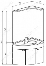 Aquanet Мебель для ванной "Корнер II 89 Close" R (161298) – фотография-4