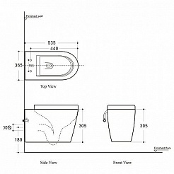 Aquanet Унитаз подвесной Rimless ATAGO-W BL-104N-WHT – фотография-6