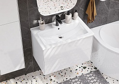 Акватон Мебель для ванной Сохо 75 L подвесная белая – фотография-4