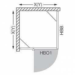 Roltechnik Душевая дверь HBO1/800 распашная – фотография-2