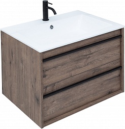 Aquanet Мебель для ванной Lino 70 подвесная дуб веллингтон – фотография-2