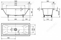 Kaldewei Стальная ванна "Avantgarde Conoduo 733 с покрытием Easy-Clean" – фотография-7