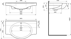 Sanflor Тумба с раковиной Глория 85 белая матовая – фотография-10