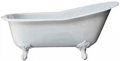 Фэма Чугунная ванна "Beatrice", ножки белые, покрытие золото, хром или бронза – фотография-1