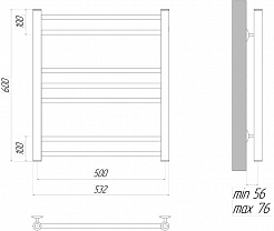 Lemark Полотенцесушитель электрический Ursus П7 500x600 черный – фотография-5