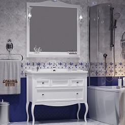 Opadiris Мебель для ванной Валери 105 белая матовая – фотография-1