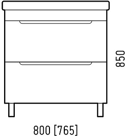 Corozo Мебель для ванной Мадисон 80 Z2 белая – фотография-12