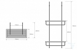 Bemeta Полочка-решётка двухуровневая Cytro 104702172 – фотография-2