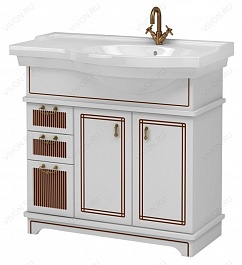 Aquanet Мебель для ванной "Луис 90" R белая (169455) – фотография-2