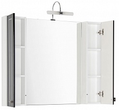 Aquanet Мебель для ванной "Честер 105" черный/серебро – фотография-2