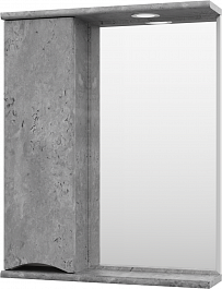 Misty Зеркальный шкаф Атлантик 60 L серый камень – фотография-2