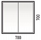 Corozo Зеркало-шкаф Айрон 70, серый/арт – фотография-5