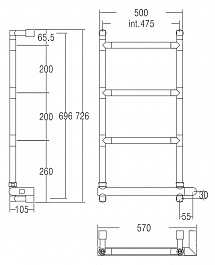 Margaroli Полотенцесушитель Sereno 470-582-4 – фотография-2