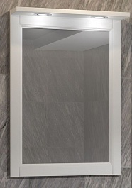 Opadiris Зеркало для ванной Клио 56 белый матовый – фотография-1