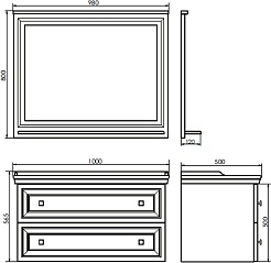 Comforty Тумба с раковиной Феррара 100 подвесная белая – фотография-13