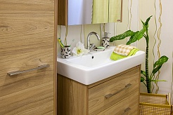 Sanflor Мебель для ванной Ларго 80 L Q 80 вяз швейцарский – фотография-2