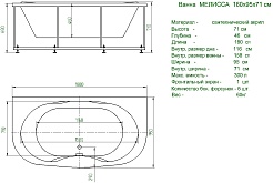 Aquatek Акриловая ванна Мелисса 180x95 с экраном – фотография-5