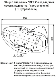 Aquatek Акриловая ванна Вега 170x105 L с экраном – фотография-6