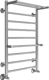 Terminus Полотенцесушитель водяной Анкона П8 500x800 с двумя полками хром – фотография-2