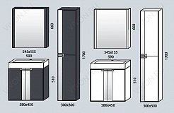  Мебель для ванной Fresh 60 антрацит – фотография-5