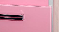 Misty Тумба с раковиной Джулия QVATRO 60 прямая розовая – фотография-5