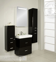 Акватон Мебель для ванной "Америна 70 Н" черная L – фотография-3