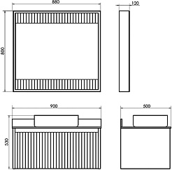 Comforty Мебель для ванной Марсель 90 T-Y9378 подвесная белая матовая – фотография-11