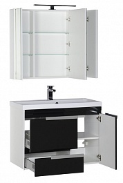 Aquanet Мебель для ванной "Тиволи 90" черный – фотография-2