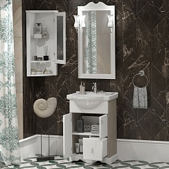 Opadiris Зеркало для ванной Клио 50 белый матовый – фотография-4