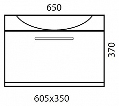  Тумба с раковиной "Solo 65" серая – фотография-2