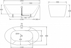 BelBagno Акриловая ванна BB68-1800 180x90 – фотография-5