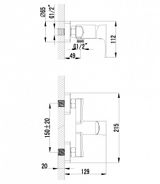 Lemark Смеситель "plus Factor LM1603C" для душа – фотография-2